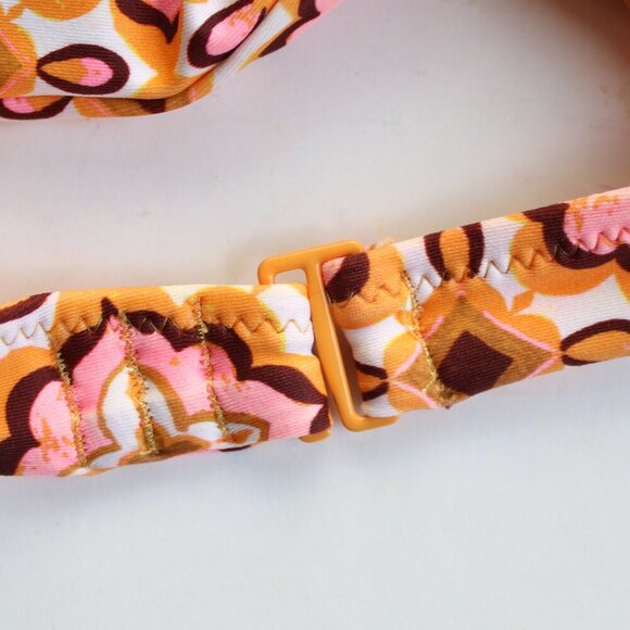 Aerie Twist Scoop Twist Medallion Print Bikini Swim Top Size Medium - Picture 6 of 7